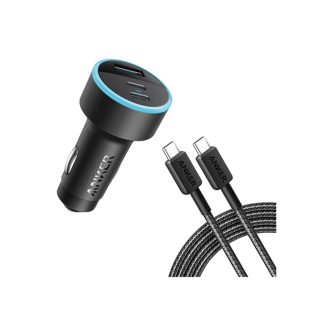 Anker Car Charger With USB-C To USB-C Cable 0.91m - Black in Qatar Anker Car Charger With USB-C To USB-C Cable 0.91m - Black in Qatar